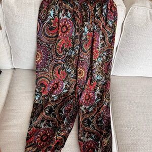 Colorful Paisley Print Pants